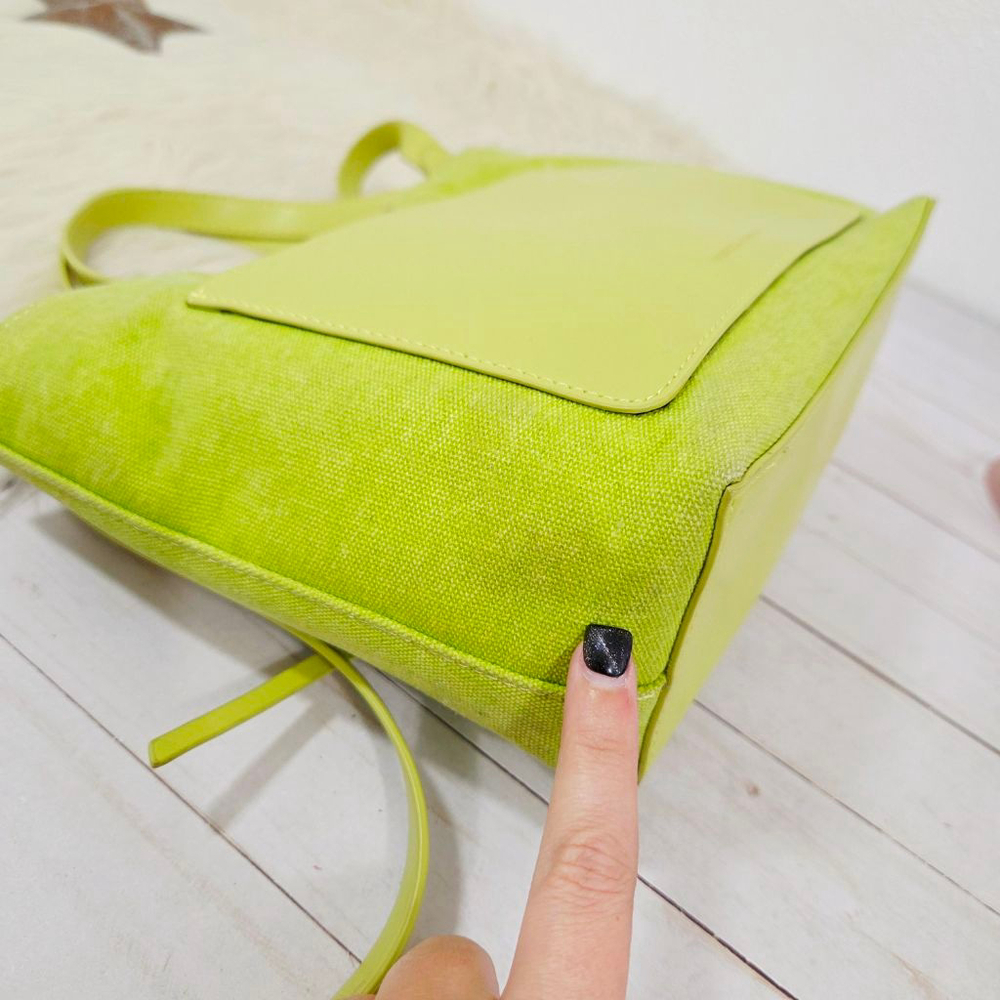 Rebecca Minkoff Megan Mini Tote Crossbody Bag Chartreuse lime green - Picture 6 of 9